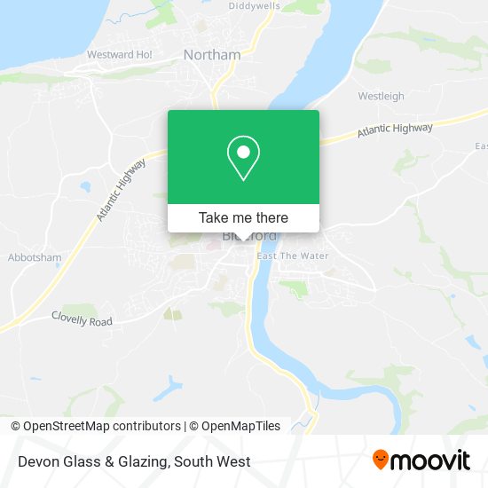 Devon Glass & Glazing map