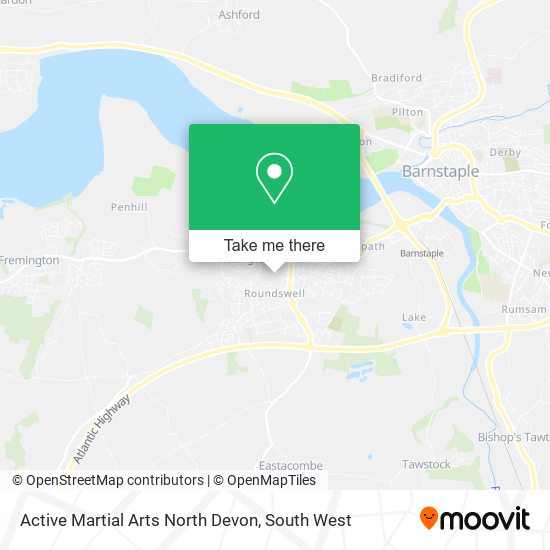 Active Martial Arts North Devon map
