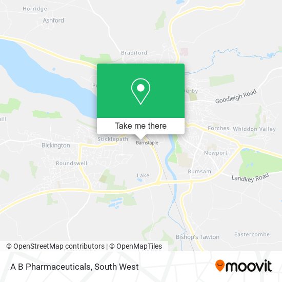 A B Pharmaceuticals map