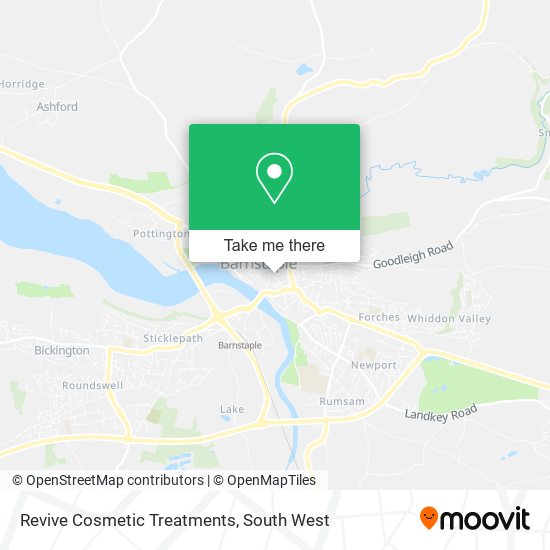 Revive Cosmetic Treatments map