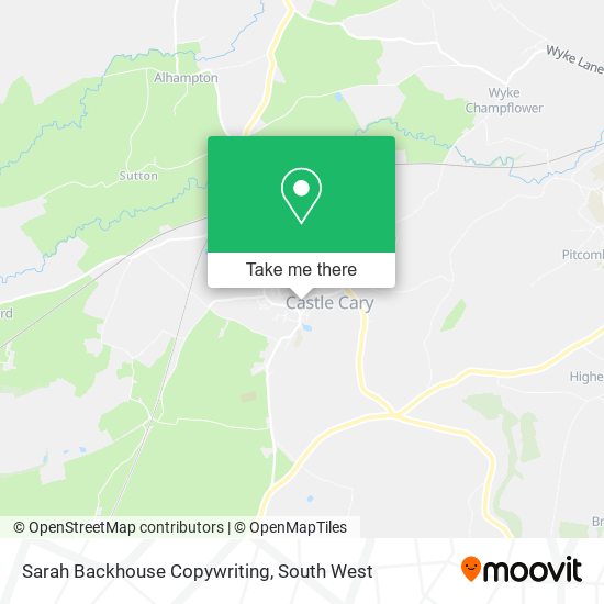 Sarah Backhouse Copywriting map