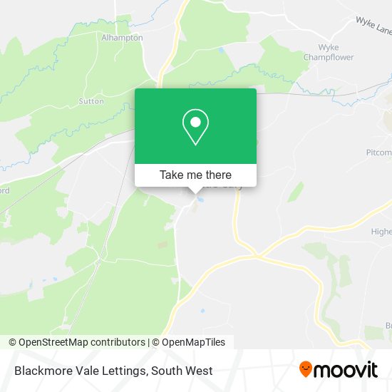 Blackmore Vale Lettings map