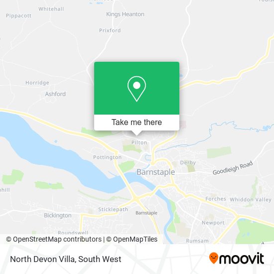 North Devon Villa map