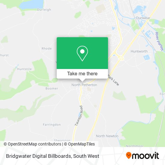 Bridgwater Digital Billboards map