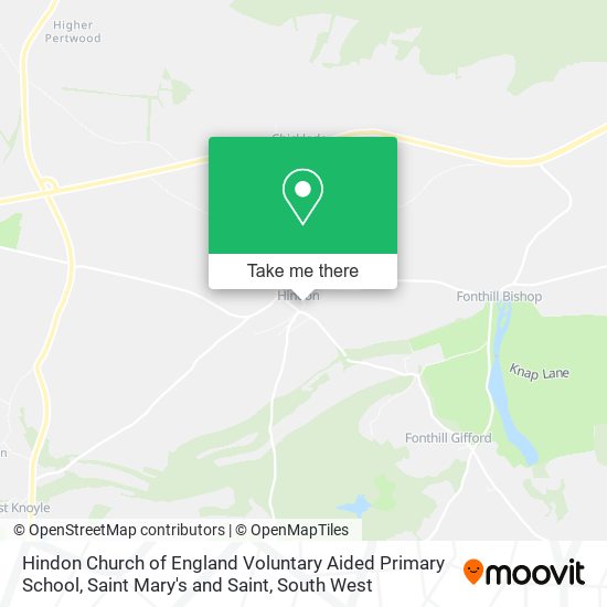 Hindon Church of England Voluntary Aided Primary School, Saint Mary's and Saint map