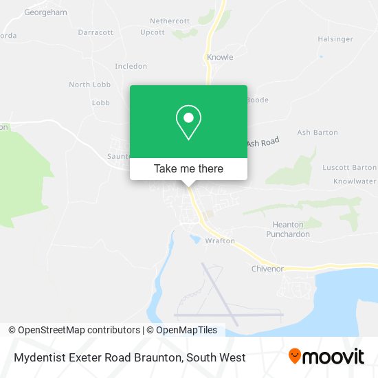 Mydentist Exeter Road Braunton map