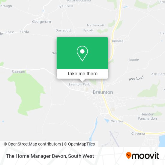 The Home Manager Devon map