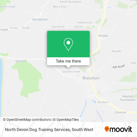 North Devon Dog Training Services map