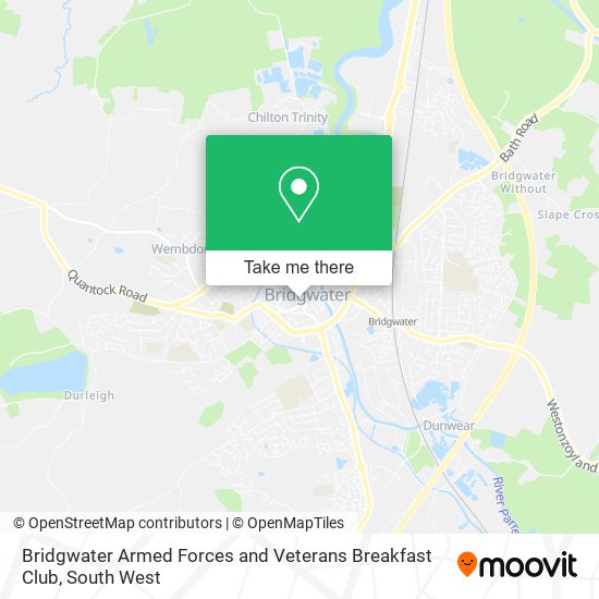 Bridgwater Armed Forces and Veterans Breakfast Club map