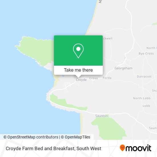 Croyde Farm Bed and Breakfast map