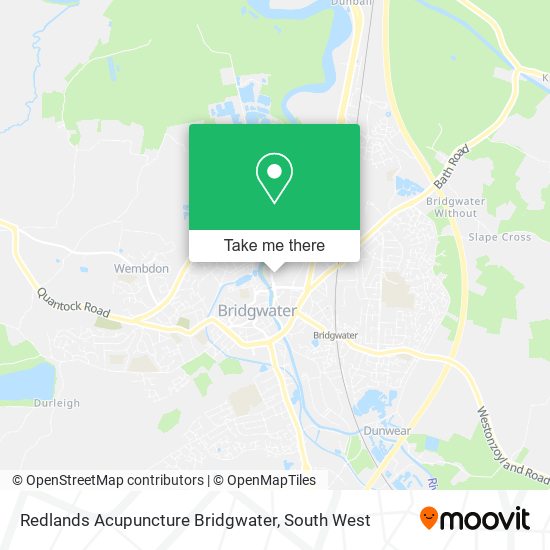 Redlands Acupuncture Bridgwater map