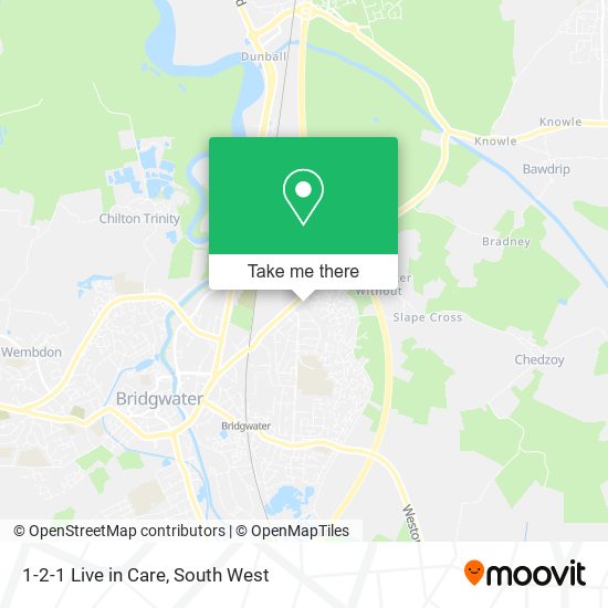 1-2-1 Live in Care map