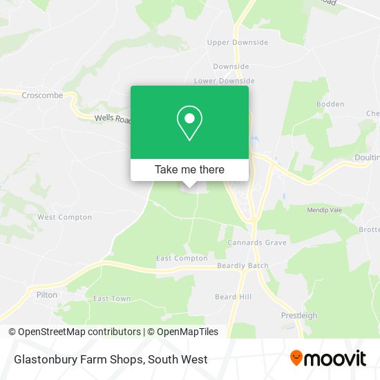 Glastonbury Farm Shops map