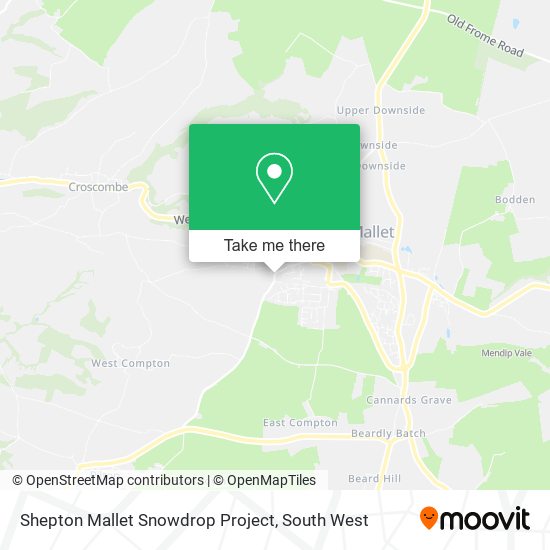 Shepton Mallet Snowdrop Project map