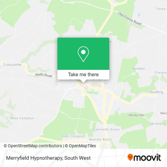 Merryfield Hypnotherapy map