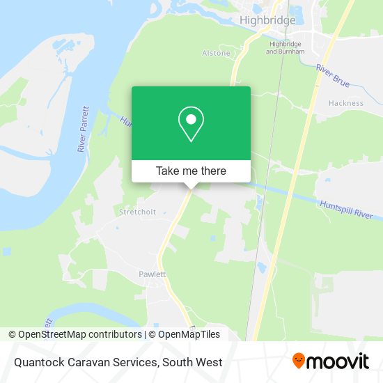 Quantock Caravan Services map