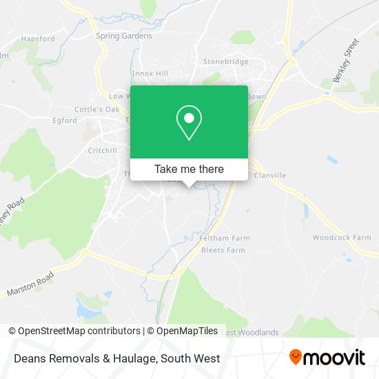 Deans Removals & Haulage map