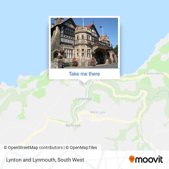 Lynton and Lynmouth map
