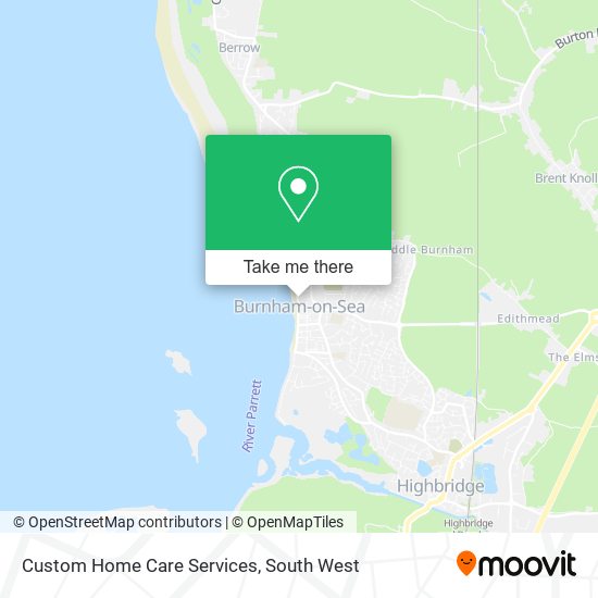 Custom Home Care Services map