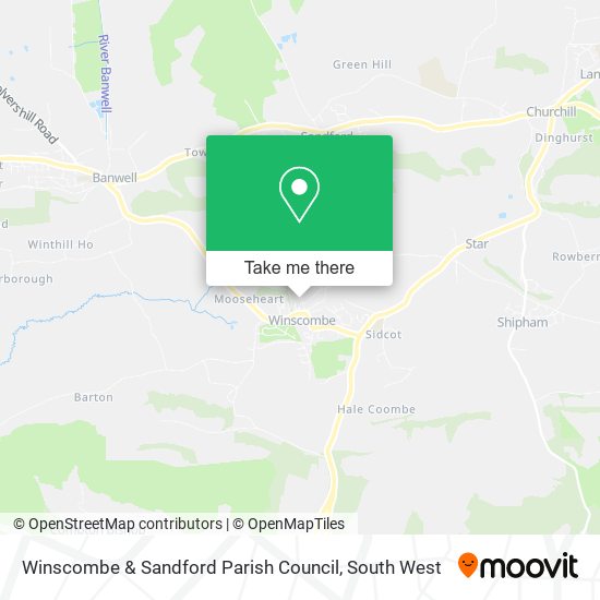 Winscombe & Sandford Parish Council map