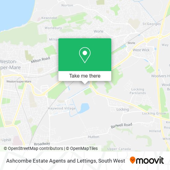 Ashcombe Estate Agents and Lettings map