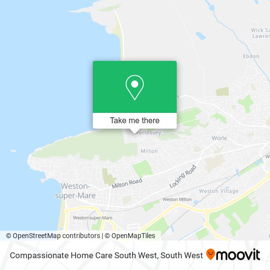 Compassionate Home Care South West map