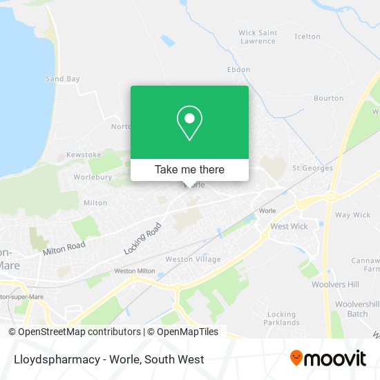Lloydspharmacy - Worle map