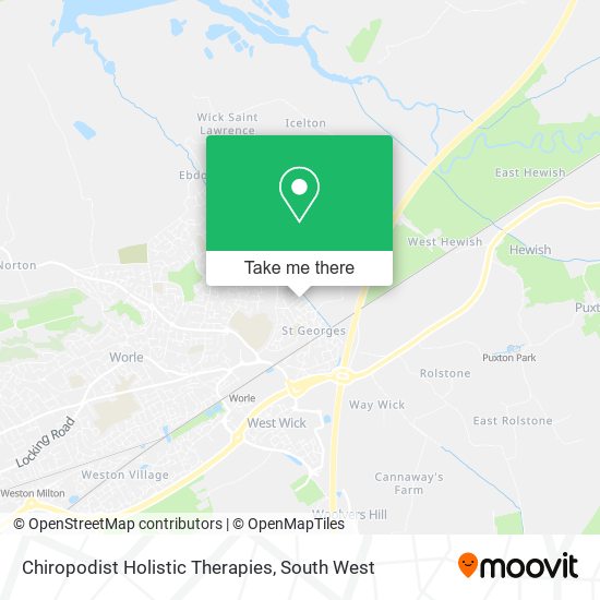 Chiropodist Holistic Therapies map