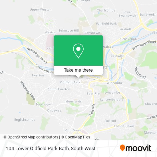 104 Lower Oldfield Park Bath map