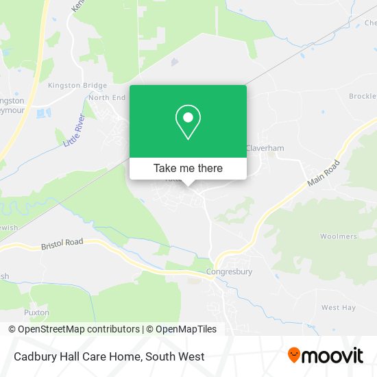 Cadbury Hall Care Home map