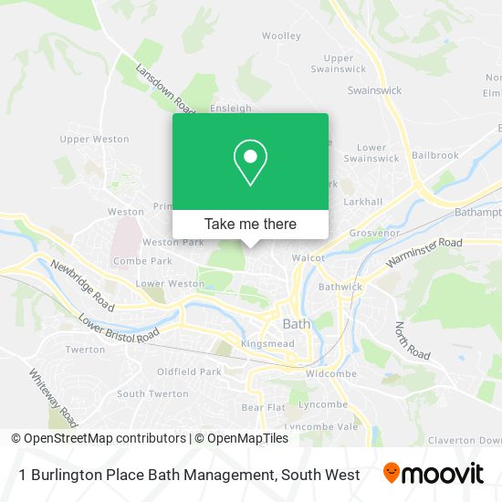 1 Burlington Place Bath Management map