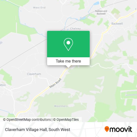 Claverham Village Hall map