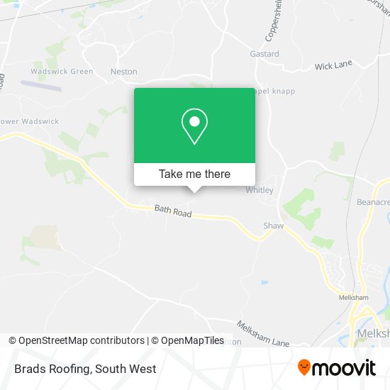 Brads Roofing map