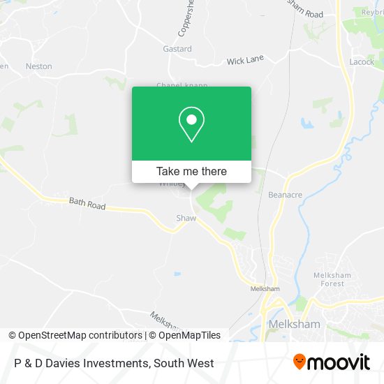 P & D Davies Investments map