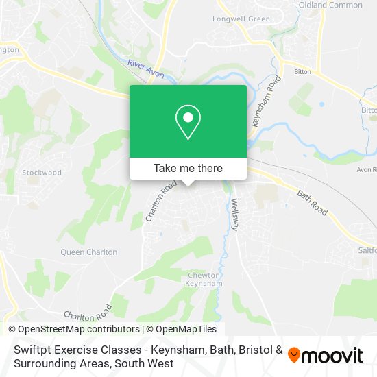 Swiftpt Exercise Classes - Keynsham, Bath, Bristol & Surrounding Areas map