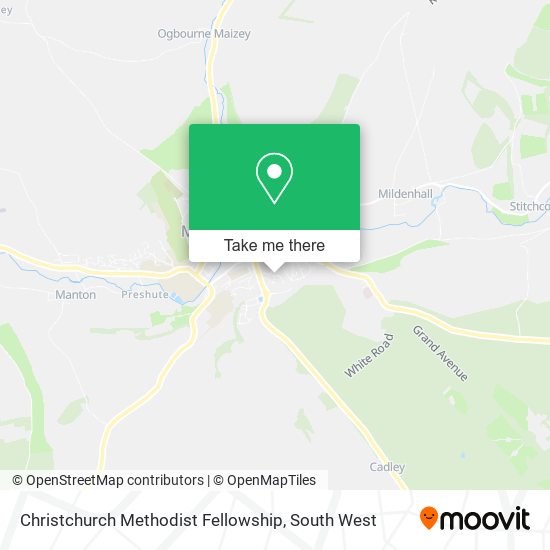 Christchurch Methodist Fellowship map