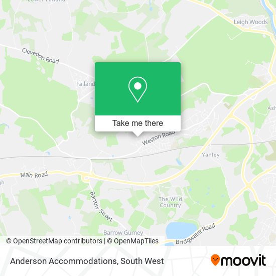 Anderson Accommodations map