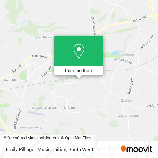 Emily Pillinger Music Tuition map