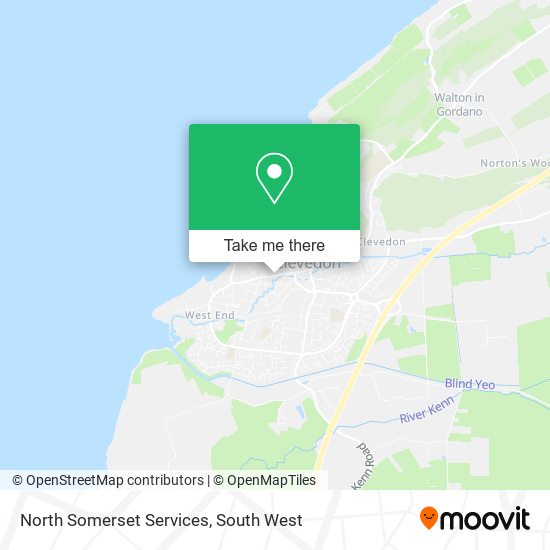 North Somerset Services map