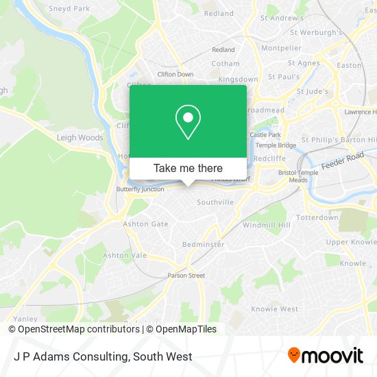 J P Adams Consulting map