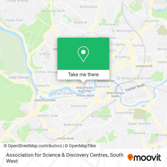 Association for Science & Discovery Centres map