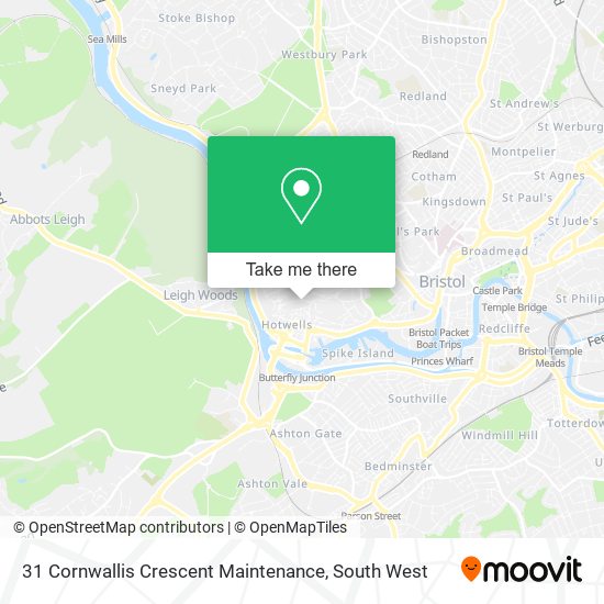 31 Cornwallis Crescent Maintenance map