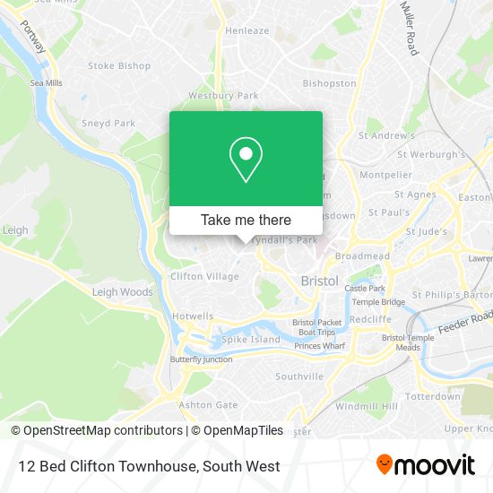 12 Bed Clifton Townhouse map