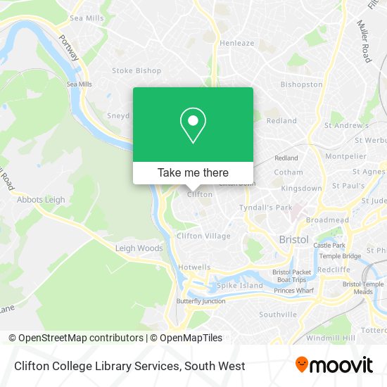 Clifton College Library Services map