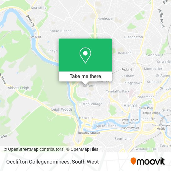 Occlifton Collegenominees map