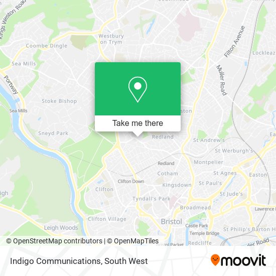 Indigo Communications map