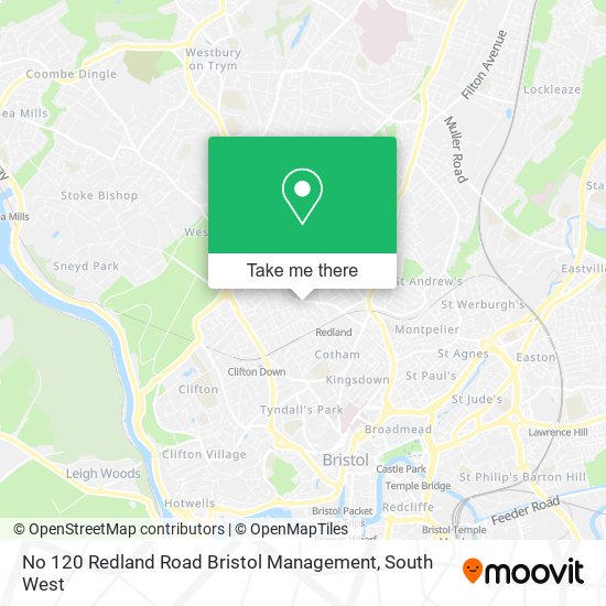 No 120 Redland Road Bristol Management map