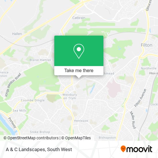 A & C Landscapes map