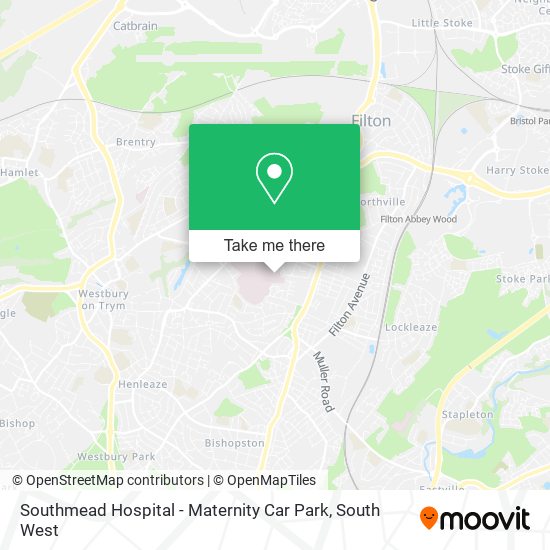 Southmead Hospital - Maternity Car Park map