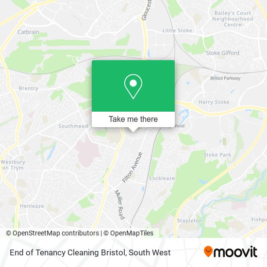 End of Tenancy Cleaning Bristol map